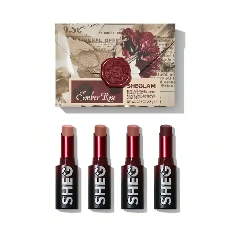 Sheglam پک رژ جامد 4 عددی امبر رز شیگلم SHEGLAM EMBER ROSE