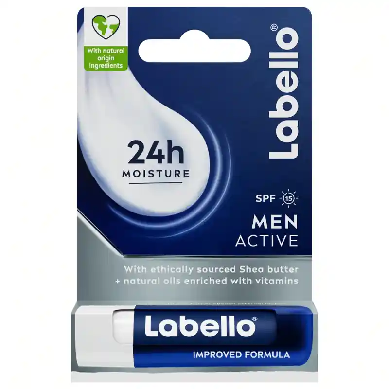 Labello (Nivea) بالم لب لبلو ۲۴ ساعته مردانه مدل LABELLO MEN ACTIVE