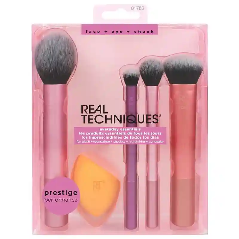  Real Techniques ست براش 5 تکه مدل EVERYDAY ESSENTIALS تک پد ریل تکنیک