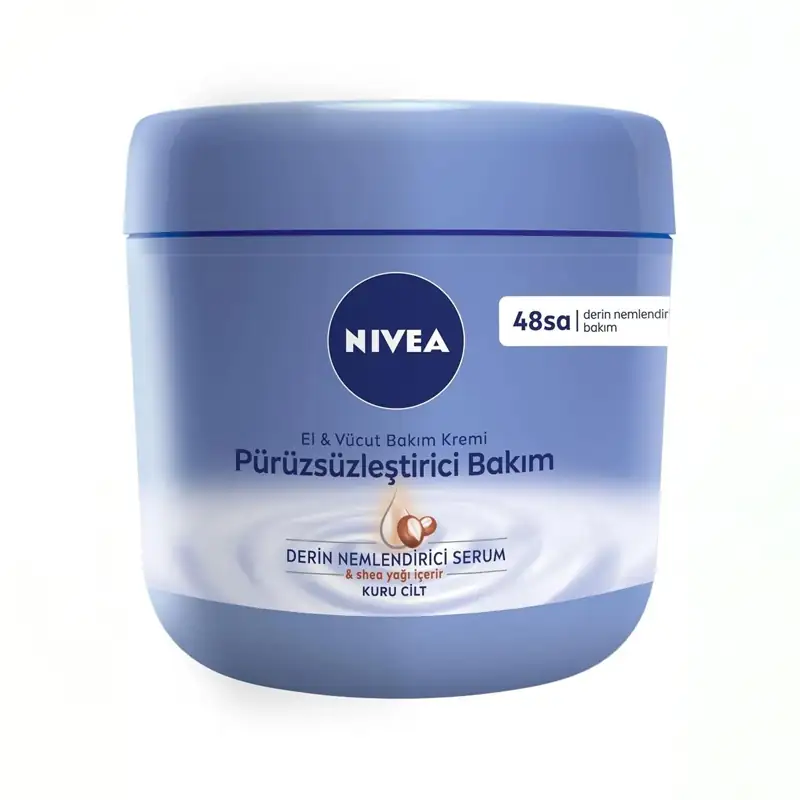 Nivea کرم مرطوب کننده دست و بدن نیوآ مدل PURUZSUZLESTIRICI حاوی شی باتر حجم 400 میل